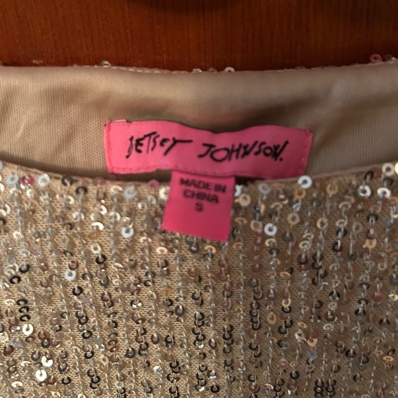 Champange Sequinned Sheath Dress by Betsy Johnson - Picture 2 of 5